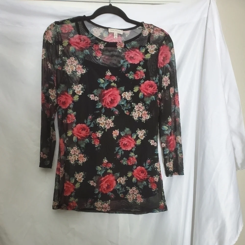Faith and Joy floral with tank top attached - Picture 2 of 5